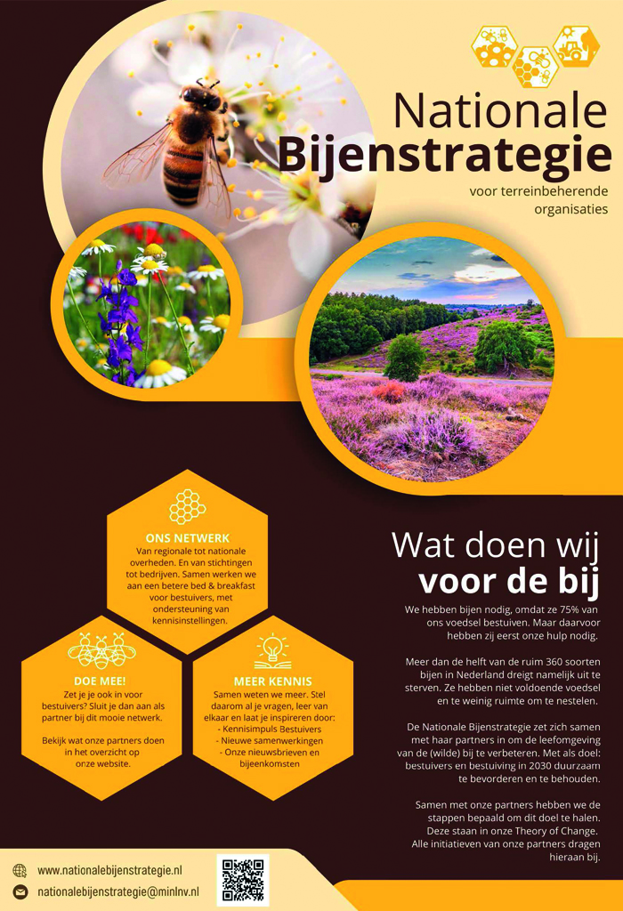 Flyer Nationale Bijenstrategie voor terreinbeherende organisaties